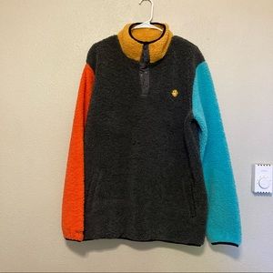 Fleece pullover - quarter button up - Dutch Bros - XL
